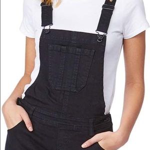 Black short overalls